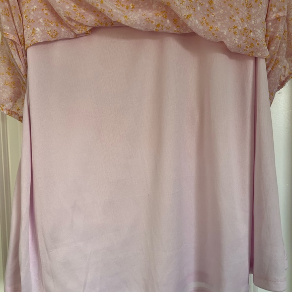 Papermoon pink blouse with orange and white flowers. 2x - Picture 7 of 8